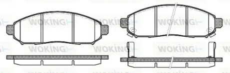 Колодки гальмівні WOKING P1062312