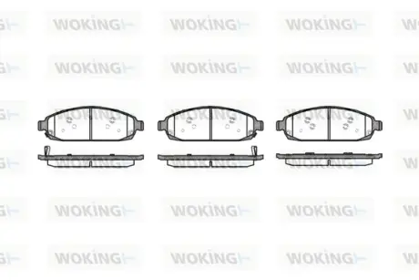Колодки гальмівні диск. перед. (вир-во Remsa) Jeep Grand Cherokee 05>10 (P10733.02) WOKING P1073302