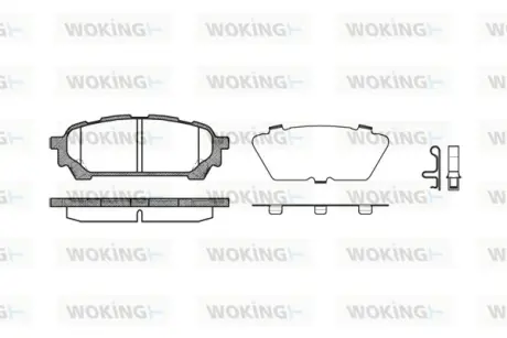 Гальмівна колодка дискова Woking WOKING P10763.01