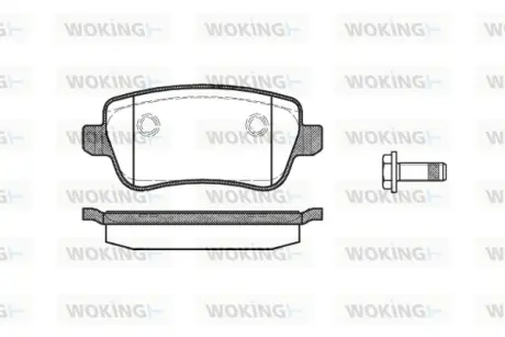 Колодки гальмівні WOKING P1078300