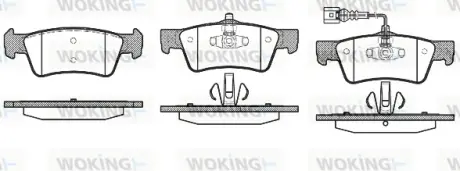 Колодки дискового тормоза WOKING P10873.01