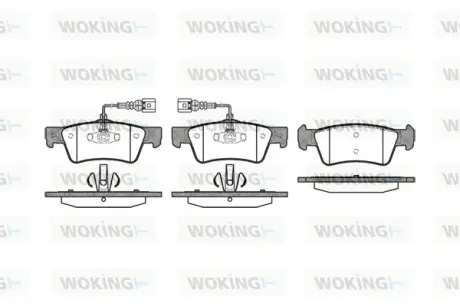 Колодки гальмівні диск. задн. (вир-во Remsa) VW T5 ATE ver. (P10873.02) WOKING P1087302