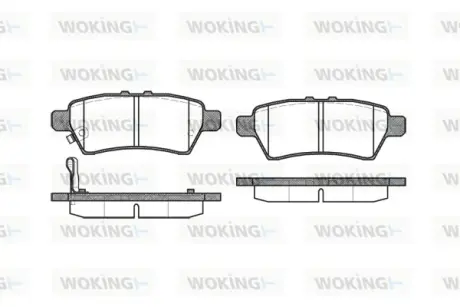 Колодки гальмівні диск. задн. (вир-во Remsa) Nissan Navarra Pathfinder 05> (P10883.01) WOKING P1088301