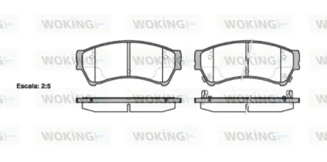 Гальмівна колодка дискова Woking WOKING P10963.02