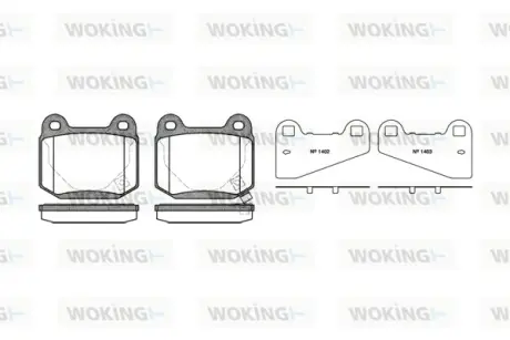 Колодки гальмівні WOKING P114352