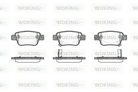 Колодки гальмівні диск. задн. (вир-во Remsa) Toyota Avensis 03>08, Previa 05>, Alphard 08>14 (P11473.02) WOKING P1147302