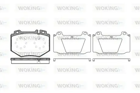 Колодки дискового тормоза WOKING P1165300