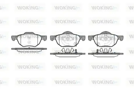 Колодки гальмівні диск. перед. (вир-во Remsa) Honda Accord 03>08 (P11683.02) WOKING P1168302