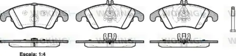 Колодки гальмівні диск. перед. (вир-во Remsa) MB C204 E212 Girling ver. (P12043.00) WOKING P1204300