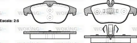 Колодки гальмівні диск. задн. (вир-во Remsa) MB C204 (11-) (P12053.00) WOKING P1205300