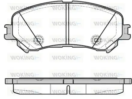 Колодки дискового тормоза WOKING P1218320