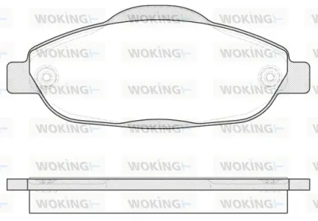 Колодки дискового тормоза WOKING P1223300