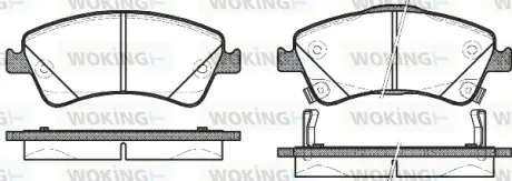 Колодки гальмівні диск. перед. (вир-во Remsa) Toyota Avensis III 08>18 (P12413.12) WOKING P1241312