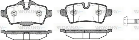 Колодки гальмівні диск. задн. (вир-во Remsa) Mini Cooper, One, Clubman 08> (P12443.00) WOKING P1244300