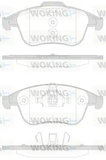 Колодки гальмівні диск. перед. (вир-во Remsa) Renault Scenic III Grand Scenic III Megane III 2,0TCe (P12503.30) WOKING P1250330
