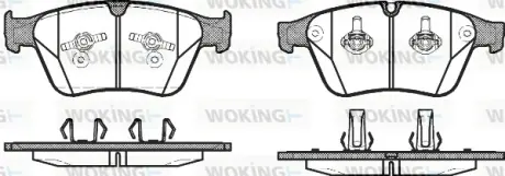 Колодки гальмівні (передні) MB E-class (W211)/ GL-class (X164) 02- (Ate - Teves) Q+ WOKING P12713.00