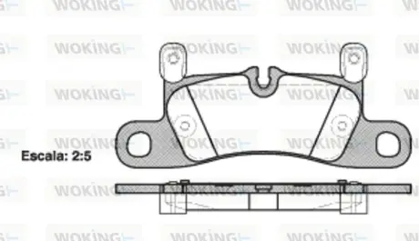 Колодки дискового тормоза WOKING P1279320