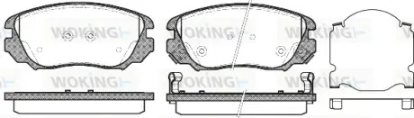 Колодки гальмівні диск. перед. (вир-во Remsa) Chevrolet Camaro 3.6 09-15,Chevrolet Malibu 2.0 12- (P12853.02) WOKING P1285302