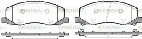 Колодки гальмівні (передні) Opel Insignia A 08-/Bentley Flying Spur 13-/Saab 9-5 II 10-12 WOKING P12863.02