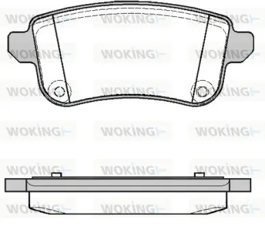 Колодки гальмівні (задні) Renault Fluence/Megane/Scenic 1.2-2.0dCi 08- WOKING P12873.10