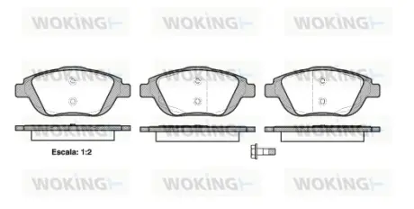 Колодки гальмівні WOKING P1292300