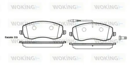 Колодки гальмівні (передні) Citroen C8/Peugeot 807 2.0/2.2 HDi 06- WOKING P12933.02