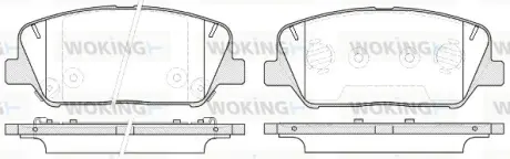 Колодки дискового тормоза WOKING P1298312
