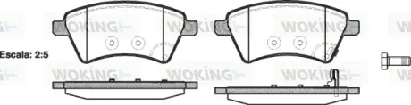 Колодки гальмівні диск. перед. (вир-во Remsa) Suzuki SX-4 (06-) / Fiat Sedici (06-) Bosch ver. (P13153.01) WOKING P1315301