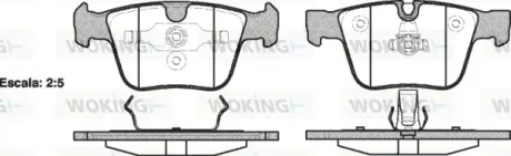 Гальмівна колодка дискова Woking WOKING P13163.00