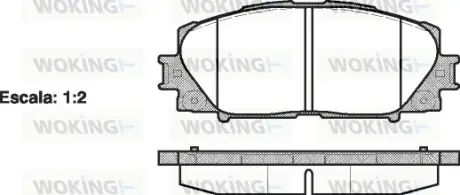 Колодки гальмівні диск. перед. (вир-во Remsa) Toyota Yaris II 05>,Yaris III 10> (P13243.00) WOKING P1324300
