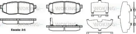Колодки гальмівні диск. задн. (вир-во Remsa) Subaru Forester 13> / Legasy, Outback 09> / Tribeca 06> (P13283.01) WOKING P1328301