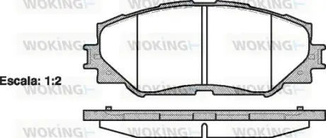 Колодки гальмівні диск. перед. (вир-во Remsa) Toyota Corolla Auris 06> 13> / Rav4 05> 12> (P13323.00) WOKING P1332300