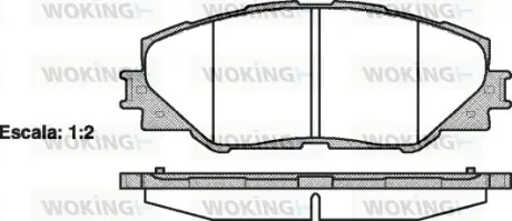 Колодки гальмівні диск. перед. (вир-во Remsa) Toyota Auris (06-12), Rav4 (06-12) (12-15) (P13343.00) WOKING P1334300