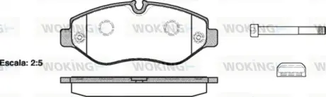 Колодки гальмівні диск. перед. (вир-во Remsa) Mercedes-benz M-class (w166) 3.0 11-,Mercedes-benz Sprinter 35-t 1.8 06- (P13453.00) WOKING P1345300