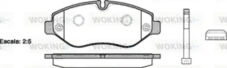 Колодки дискового тормоза WOKING P13453.10