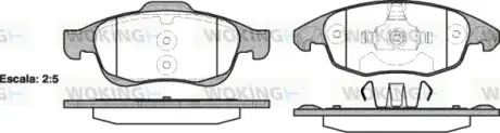 Гальмівні колодки пер. Berlingo/Partner 08- WOKING P1348300