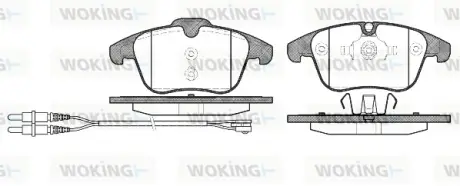 Колодки дискового тормоза WOKING P1349301