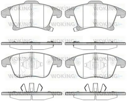 Колодки дискового тормоза WOKING P1349322