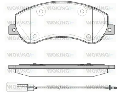 Колодки гальмівні WOKING P1350311