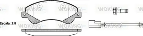Колодки гальмівні диск. перед. (вир-во Remsa) Ford Tourneo connect 1.8 02-13,Ford Transit 2.2 06-14 (P13513.02) WOKING P1351302