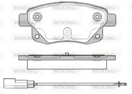 Колодки гальмівні диск. задн. (вир-во Remsa) Ford Tourneo connect 1.8 02-13,Ford Transit 2.2 06-14 (P13523.01) WOKING P1352301