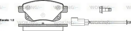 Колодки гальмівні диск. задн. (вир-во Remsa) Ford Tourneo connect 1.8 02-13,Ford Transit 2.2 06-14 (P13523.02) WOKING P1352302