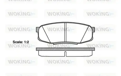 Колодки дискового тормоза WOKING P1372300
