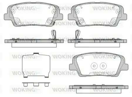 Колодки гальмівні (задні) Hyundai Santa Fe II 06-/Kia Sorento II 09- Q+ WOKING P13743.09