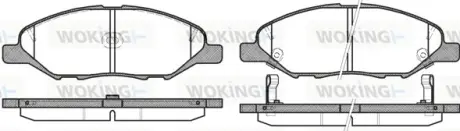 Колодки дискового тормоза WOKING P1393302