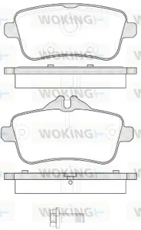 Колодки гальмівні диск. задн. (вир-во Remsa) MB ML166 GLE166 GLS166 (P14033.00) WOKING P1403300