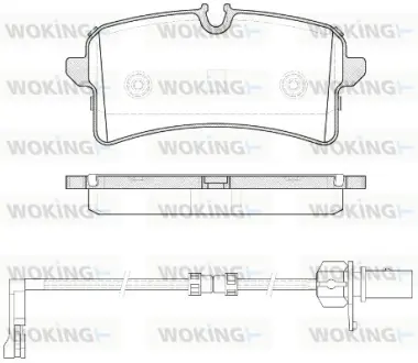 Колодки гальмівні (задні) Audi A6/A7/A8 12-18 (TRW) Q+ WOKING P14053.12