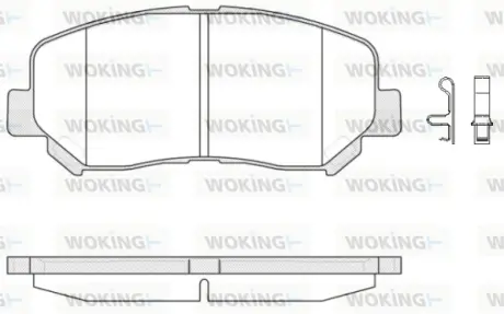 Колодки гальмівні диск. перед. (вир-во Remsa) Mazda Cx-5 2.0 11-,Mazda Cx-5 2.2 11- (P14133.02) WOKING P1413302