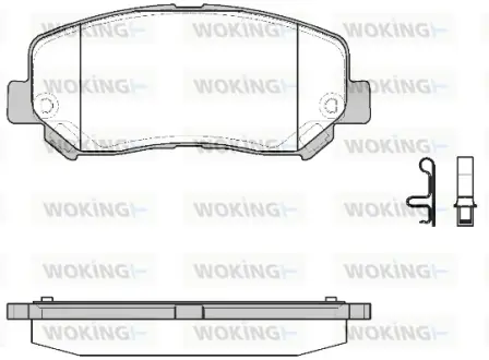 Колодки гальмівні (передні) Jeep Cherokee 2.0-2.2 CRD/3.2 13- (Akebono) Q+ WOKING P14133.22