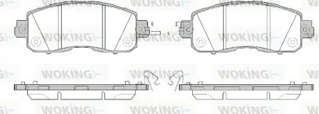 Колодки дискового тормоза WOKING P1417304